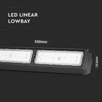 100W Liniowa Oprawa Highbay LED / Chip SAMSUNG / Barwa:6500K / Obudowa: Czarna / Wydajność: 120lm/w / Kąt 100'