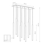 Nowodvorski Lampa wisząca LASER 490 10x10W only LED 50/60Hz - Stal lakierowana - Biały 8922