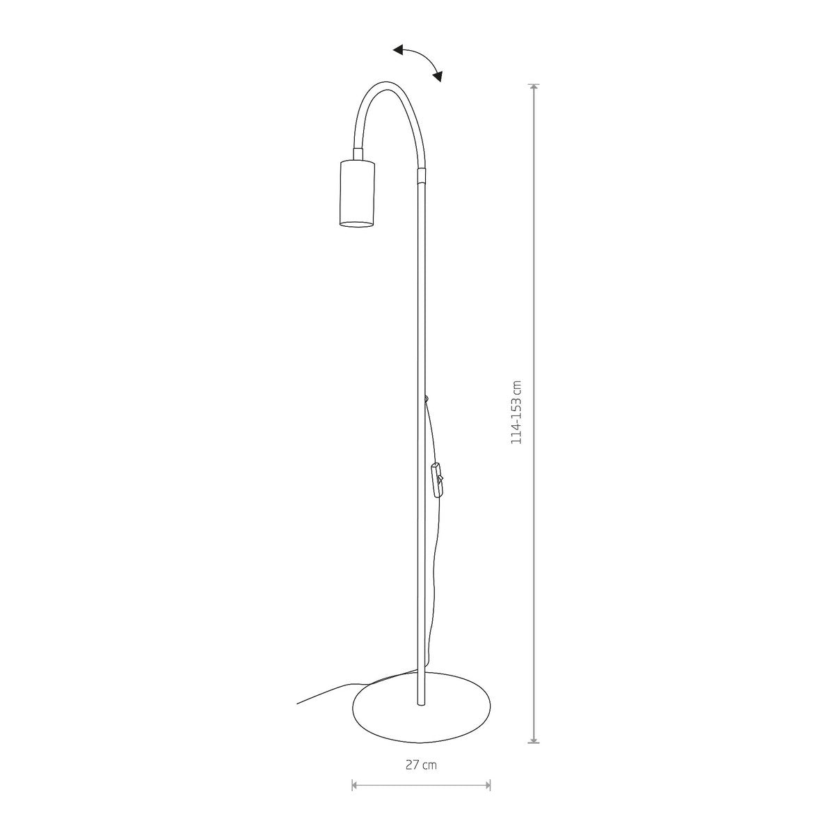 Nowodvorski Lampa podłogowa EYE FLEX 10W only LED 50/60Hz - Stal lakierowana - Biały 8934