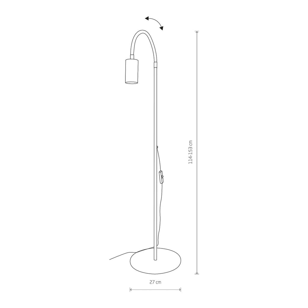Nowodvorski Lampa podłogowa EYE FLEX 10W only LED 50/60Hz - Stal lakierowana - Czarny 8935