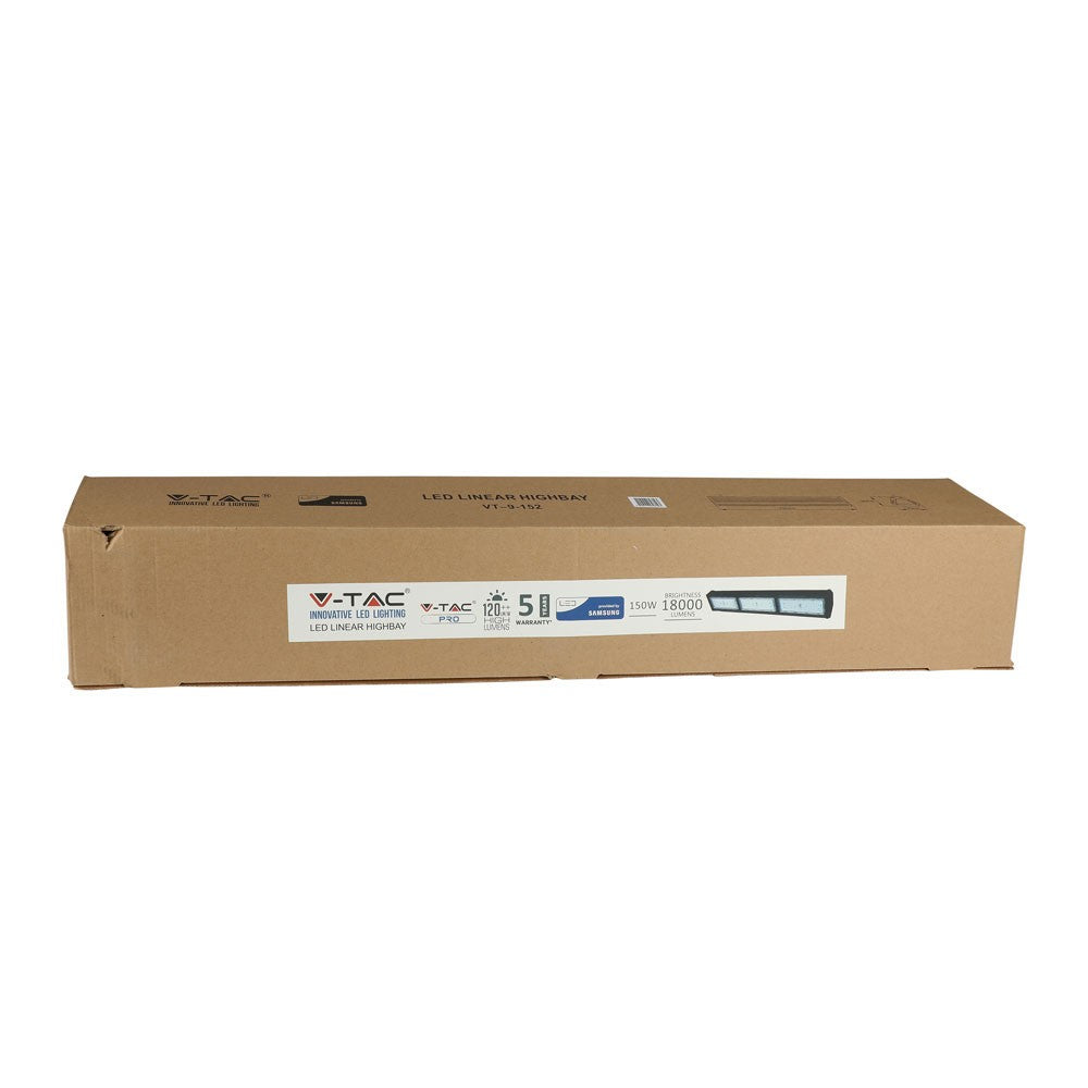 150W Liniowa Oprawa Highbay LED / Chip SAMSUNG / Barwa:6500K / Obudowa: Czarna / Wydajność: 120lm/w / Kąt 100'