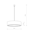 Nowodvorski Lampa wisząca MIST 15W only LED 50/60Hz - Tkanina - Biały 8942