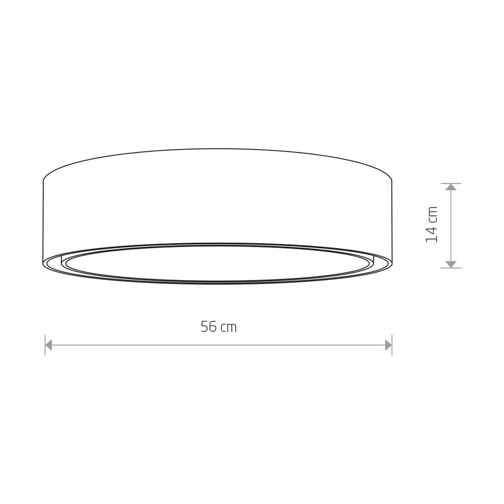 Nowodvorski Plafon MIST 15W only LED 50/60Hz - Tkanina - Biały I 8943
