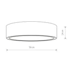 Nowodvorski Plafon MIST 15W only LED 50/60Hz - Tkanina - Biały I 8943