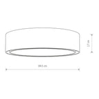 Nowodvorski Plafon MIST 15W only LED 50/60Hz - Tkanina - Biały II 8944