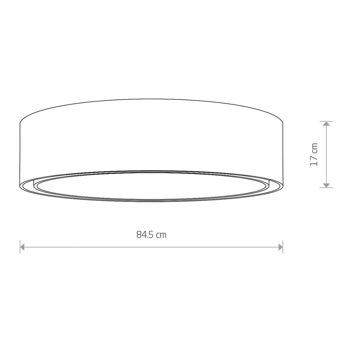 Nowodvorski Plafon MIST 15W only LED 50/60Hz - Tkanina - Biały II 8944