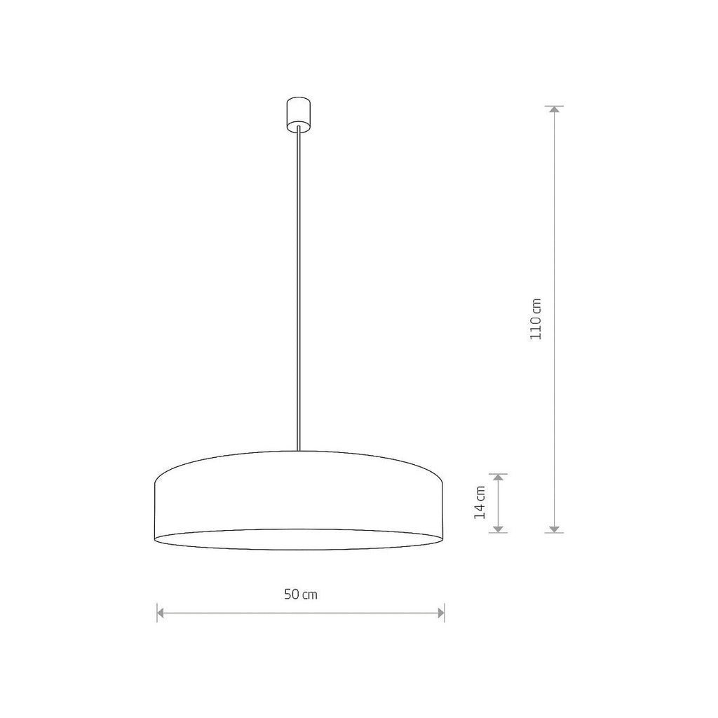Nowodvorski Lampa wisząca TURDA 15W only LED 50/60Hz - Tkanina - Kremowy 8945
