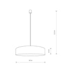 Nowodvorski Lampa wisząca TURDA 15W only LED 50/60Hz - Tkanina - Kremowy 8945