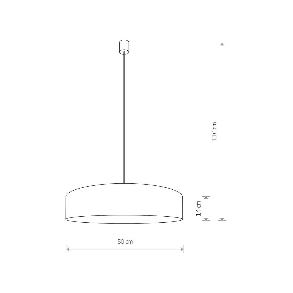 Nowodvorski Lampa wisząca TURDA 15W only LED 50/60Hz - Tkanina - Szary I 8946