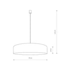 Nowodvorski Lampa wisząca CROCO 15W only LED 50/60Hz - Aksamit - Szary 8948