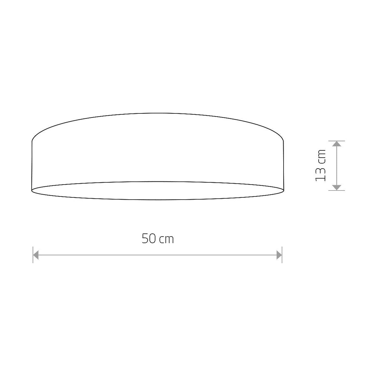 Nowodvorski Plafon TURDA 15W only LED 50/60Hz - Tkanina - Szary I 8953