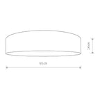 Nowodvorski Plafon CROCO 15W only LED 50/60Hz - Aksamit - Szary 8956