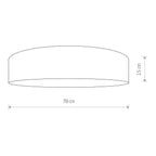 Nowodvorski Plafon TURDA 15W only LED 50/60Hz - Tkanina - Kremowy II 8958