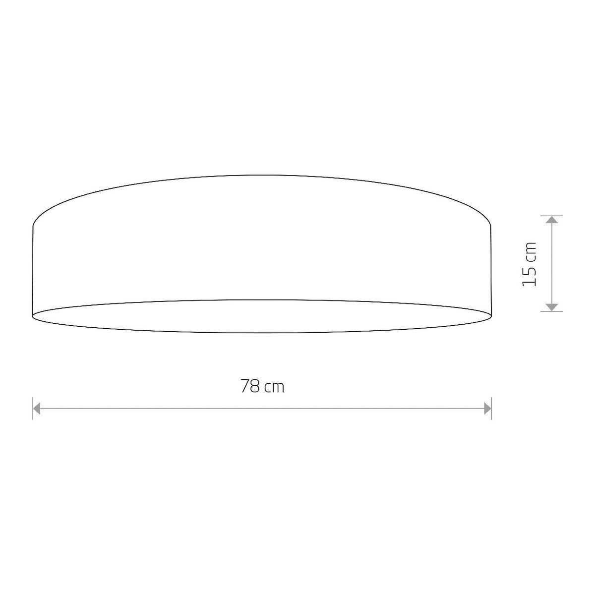 Nowodvorski Plafon TURDA 15W only LED 50/60Hz - Tkanina - Kremowy II 8958