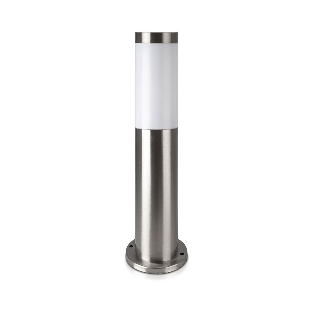 Słupek ogrodowy / Obudowa: Stal nierdzewna / Wysokość: 45cm / Gniazdo: E27 / IP44 / Kolor: Satynowy nikiel