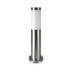 Słupek ogrodowy / Obudowa: Stal nierdzewna / Wysokość: 45cm / Gniazdo: E27 / IP44 / Kolor: Satynowy nikiel