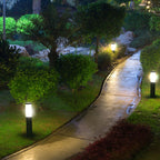 Lampa BOLLARD / Obudowa: Stal nierdzewna / Wysokość: 45cm / Gniazdo: E27 / IP44 / Kolor: Szary