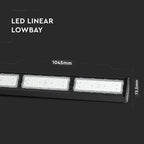 200W Liniowa Oprawa Highbay LED / Chip SAMSUNG / Barwa:6500K / Obudowa: Czarna / Wydajność: 120lm/w / Kąt 100'