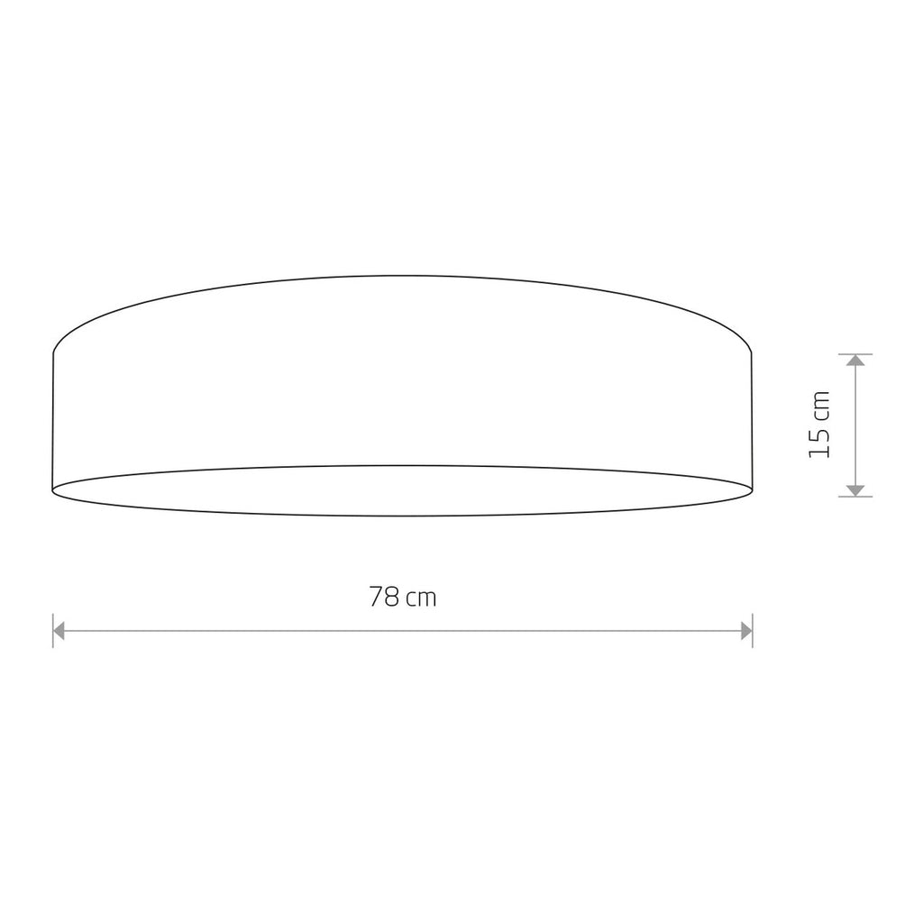 Nowodvorski Plafon TURDA 15W only LED 50/60Hz - Tkanina - Szary II 8960