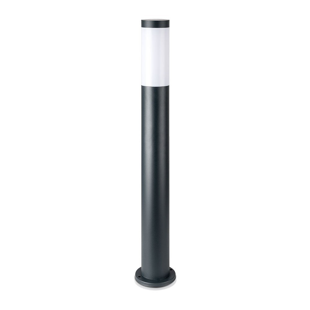 Słupek ogrodowy / Obudowa: Stal nierdzewna / Wysokość: 80cm / Gniazdo: E27 / IP44 / Kolor: Szary