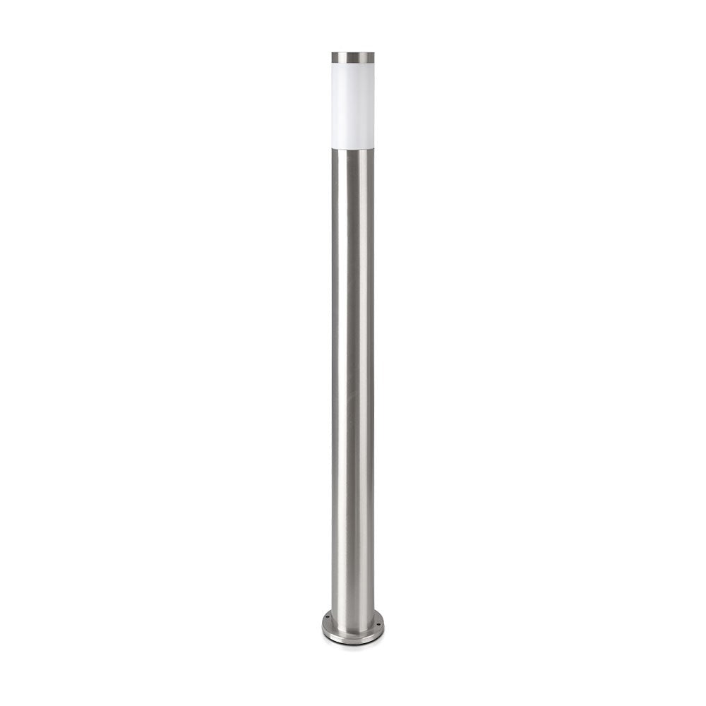Słupek ogrodowy / Obudowa: Stal nierdzewna / Wysokość: 110cm / Gniazdo: E27 / IP44 / Kolor: Satynowy nikiel