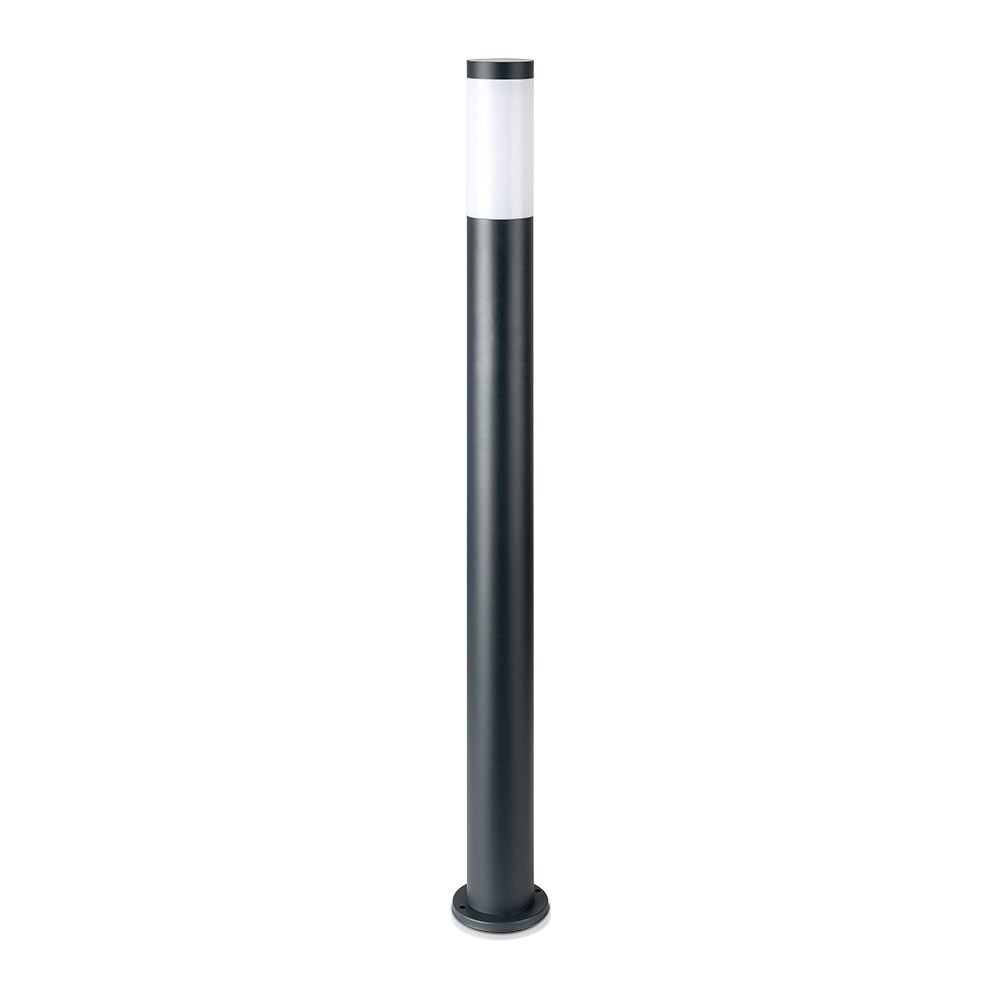 Słupek ogrodowy / Obudowa: Stal nierdzewna / Wysokość: 110cm / Gniazdo: E27 / IP44 / Kolor: Szary