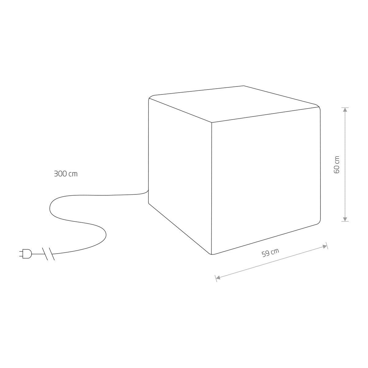 Nowodvorski Lampa stojąca CUMULUS CUBE L 25W only LED 50/60Hz IP44 - Tworzywo sztuczne PE - Biały 8965