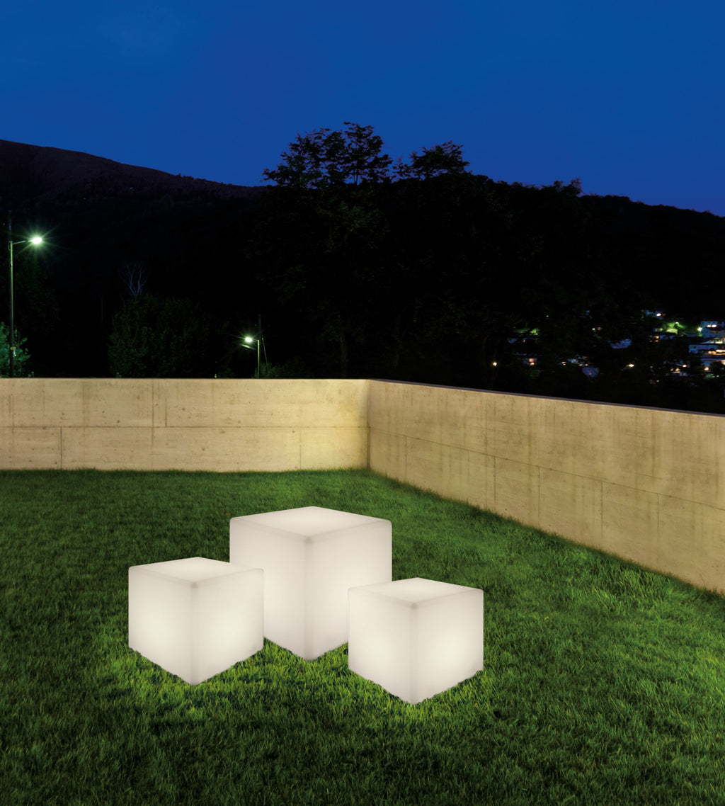 Nowodvorski Lampa stojąca CUMULUS CUBE L 25W only LED 50/60Hz IP44 - Tworzywo sztuczne PE - Biały