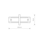 Nowodvorski System szynowy PROFILE RECESSED STRAIGHT CONNECTOR 1-obwodowy Profile - Tworzywo sztuczne PC - Biały 8967