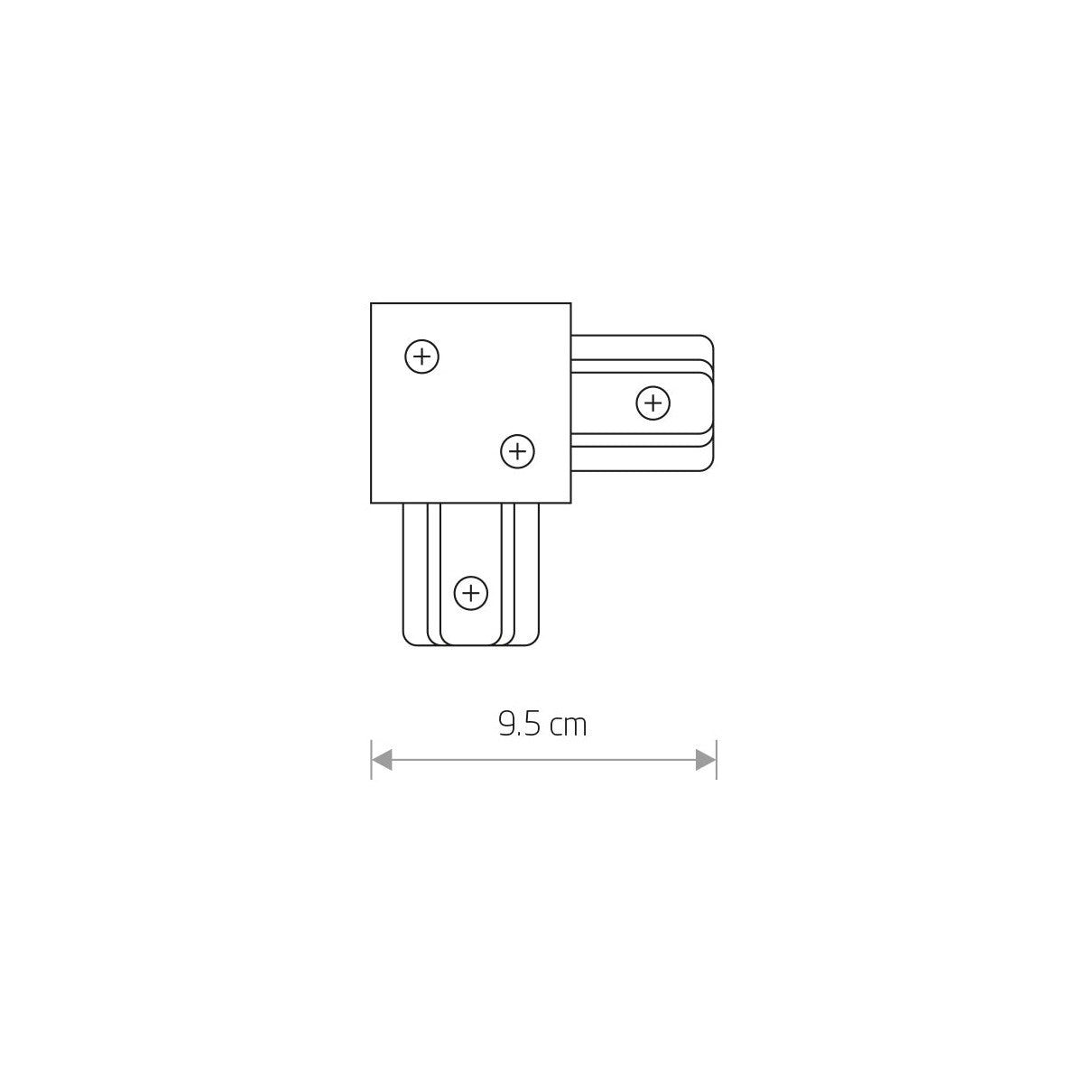 Nowodvorski System szynowy PROFILE RECESSED L CONNECTOR 1-obwodowy Profile - Tworzywo sztuczne PC - Czarny 8971