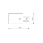 Nowodvorski System szynowy PROFILE RECESSED POWER END CAP 1-obwodowy Profile - Tworzywo sztuczne PC - Biały 8972