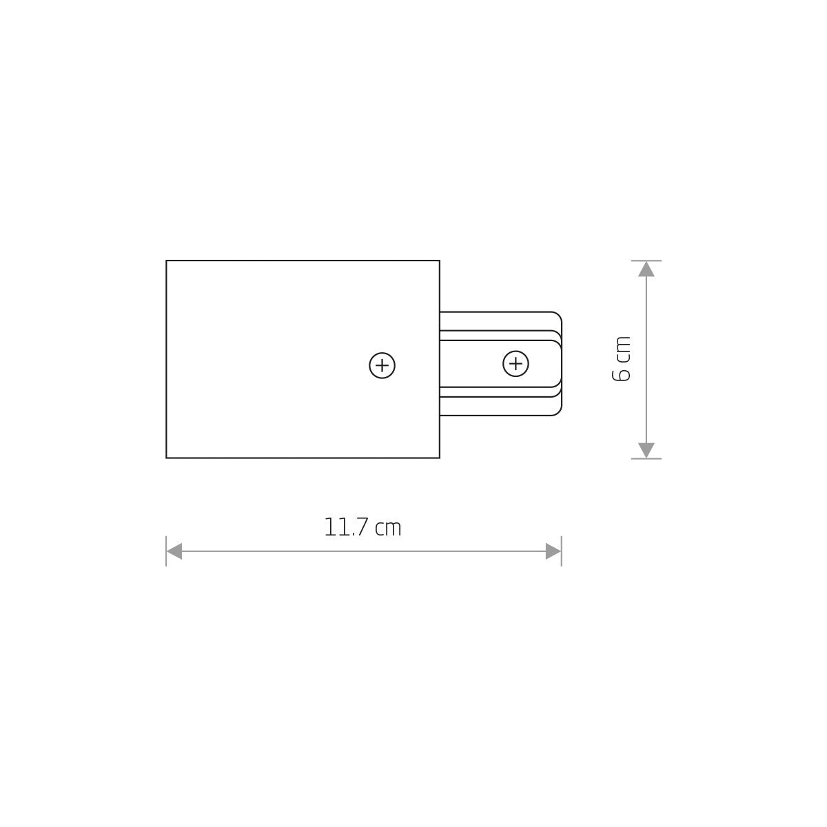 Nowodvorski System szynowy PROFILE RECESSED POWER END CAP 1-obwodowy Profile - Tworzywo sztuczne PC - Czarny 8973