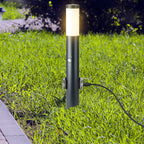 Lampa BOLLARD / Obudowa: Stal nierdzewna z PIR i gniazdem / Wysokość: 60cm / Gniazdo: E27 / IP44 / Kolor: Szary