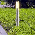 Lampa BOLLARD / Obudowa: Stal nierdzewna z PIR i gniazdem / Wysokość: 60cm / Gniazdo: E27 / IP44 / Kolor: Satynowy nikiel