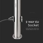 Lampa BOLLARD / Obudowa: Stal nierdzewna z PIR i gniazdem / Wysokość: 60cm / Gniazdo: E27 / IP44 / Kolor: Satynowy nikiel