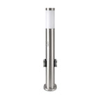 Lampa BOLLARD / Obudowa: Stal nierdzewna z PIR i gniazdem / Wysokość: 60cm / Gniazdo: E27 / IP44 / Kolor: Satynowy nikiel