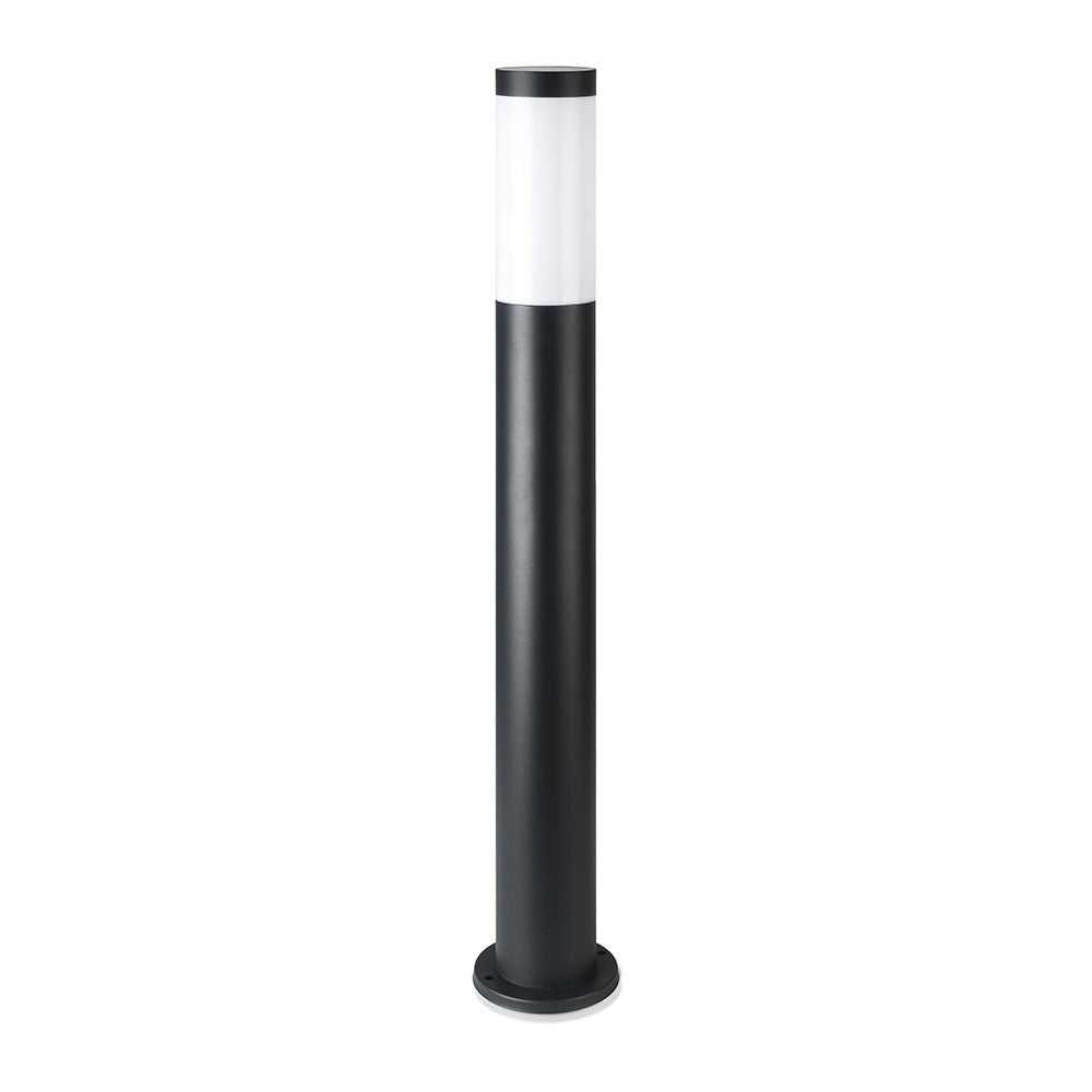 Słupek ogrodowy / Obudowa: Stal nierdzewna / Wysokość: 80cm / Gniazdo: E27 / IP44 / Kolor: Czarny