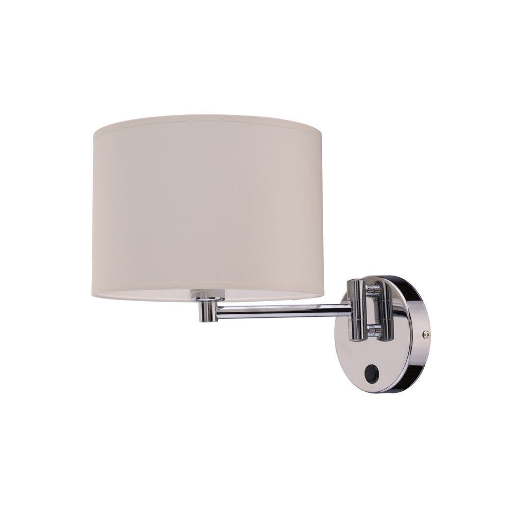 Nowodvorski Kinkiet regulowany z włącznikiem HOTEL 10W only LED 50/60Hz - Tkanina - Ecru