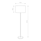 Nowodvorski Lampa podłogowa HOTEL 25W only LED 50/60Hz - Tkanina - Ecru 8981