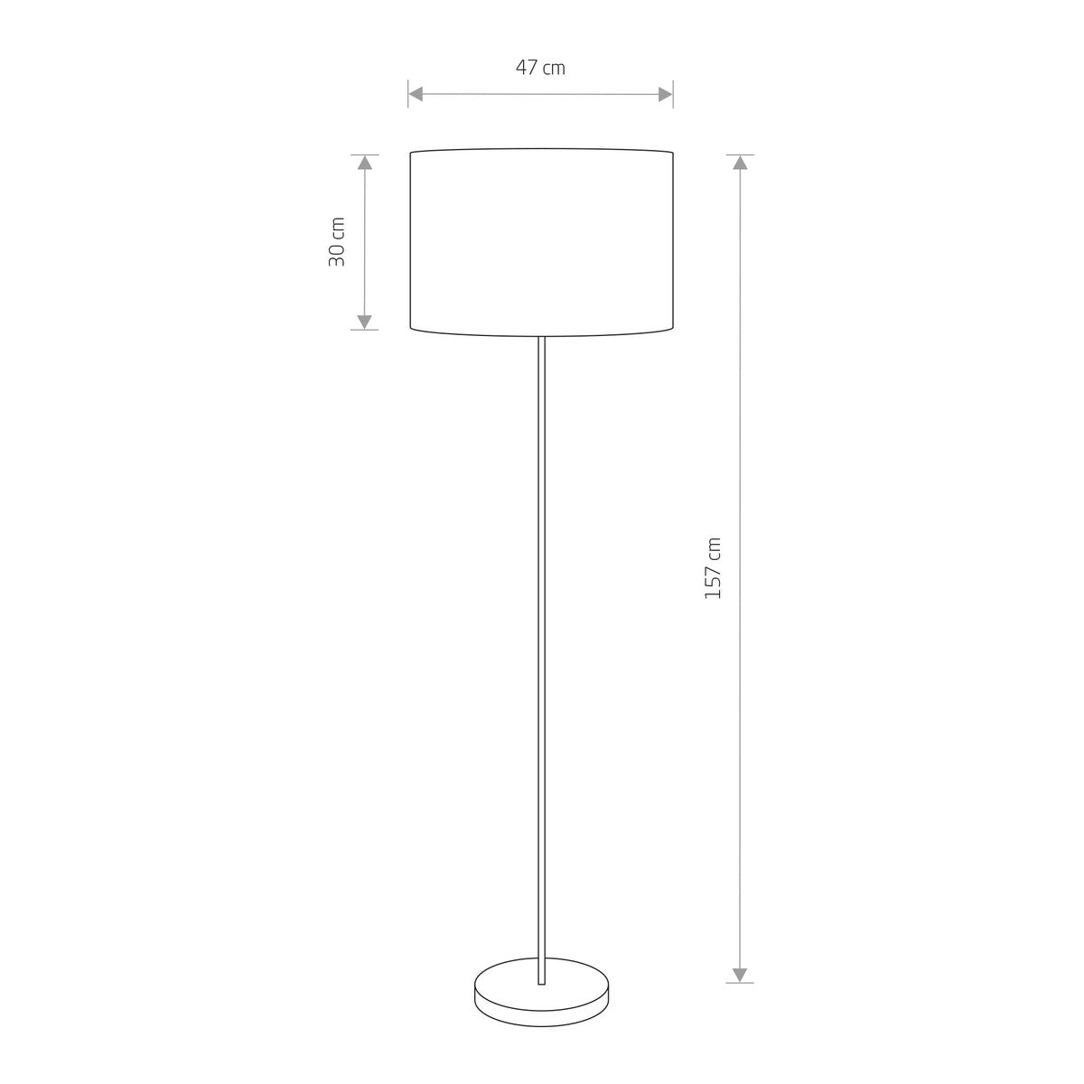 Nowodvorski Lampa podłogowa HOTEL 25W only LED 50/60Hz - Tkanina - Ecru 8981