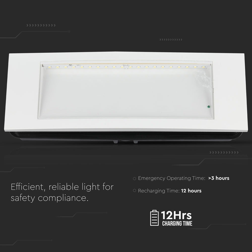 LED Oprawa Awaryjna LED (12 godzin) / Chip SAMSUNG / Barwa:6000K