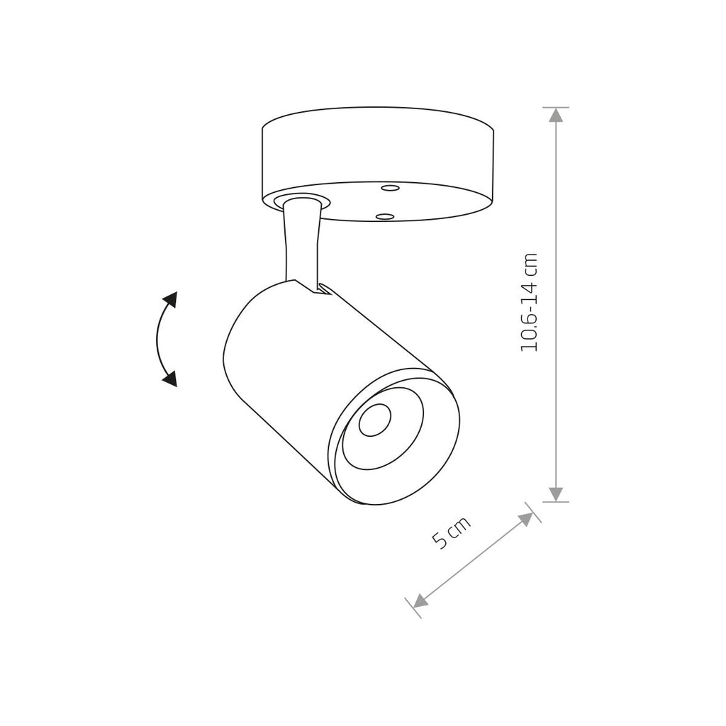 Nowodvorski Reflektorek / Spot IRIS LED 7W 50/60Hz - Aluminium lakierowane - Czarny 8994