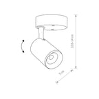 Nowodvorski Reflektorek / Spot IRIS LED 7W 50/60Hz - Aluminium lakierowane - Czarny 8994