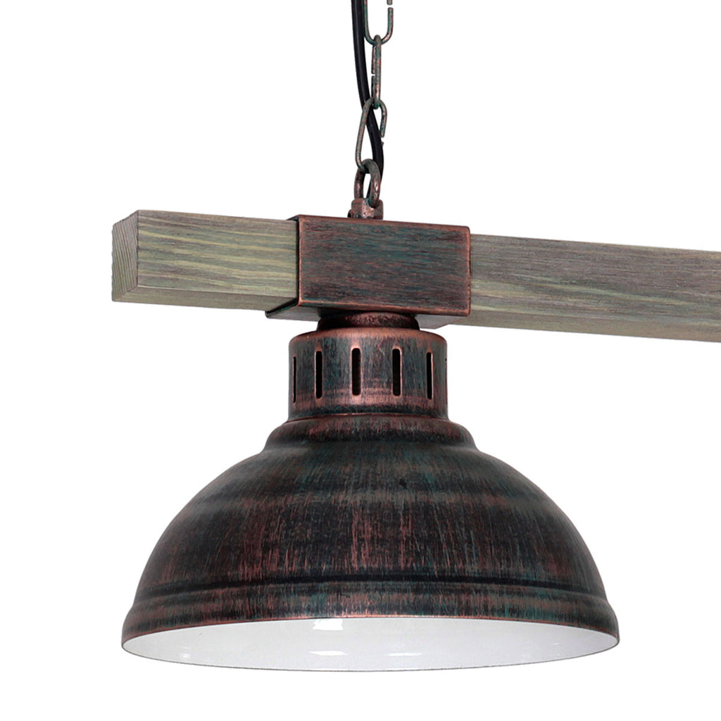 żyrandol Hakon natural wood 2xE27
