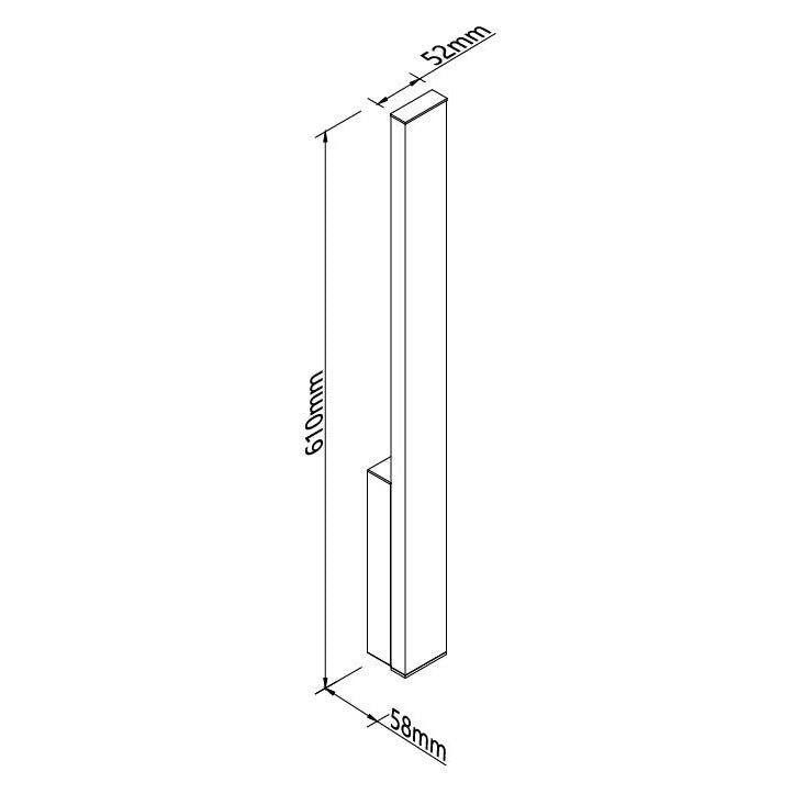 Maxlight Kinkiet Kaprun 6W - Aluminium - Czarny W0458