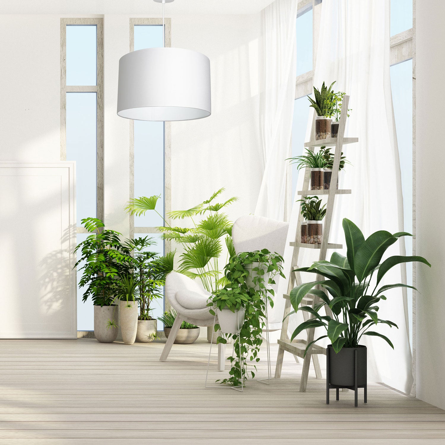 żyrandol Arden white, cylinder shade dia 400, h 250 white 1xE27