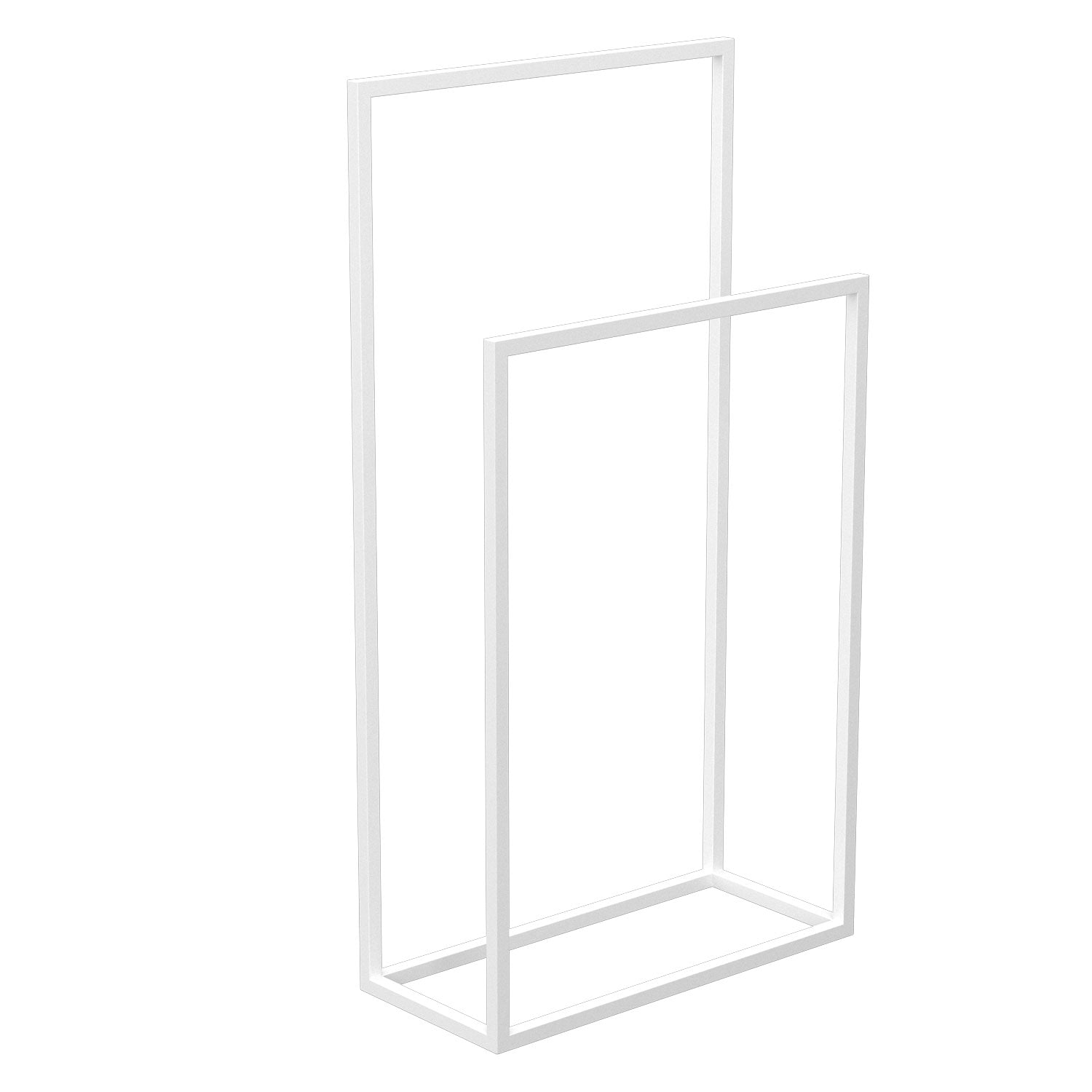 standing towel hanger - double, white