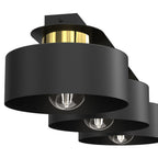 plafon Marti black/gold 3xE27