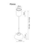 Maxlight Lampa wisząca Cuccina - Trawertyn - Beżowy RAL1019 P0666