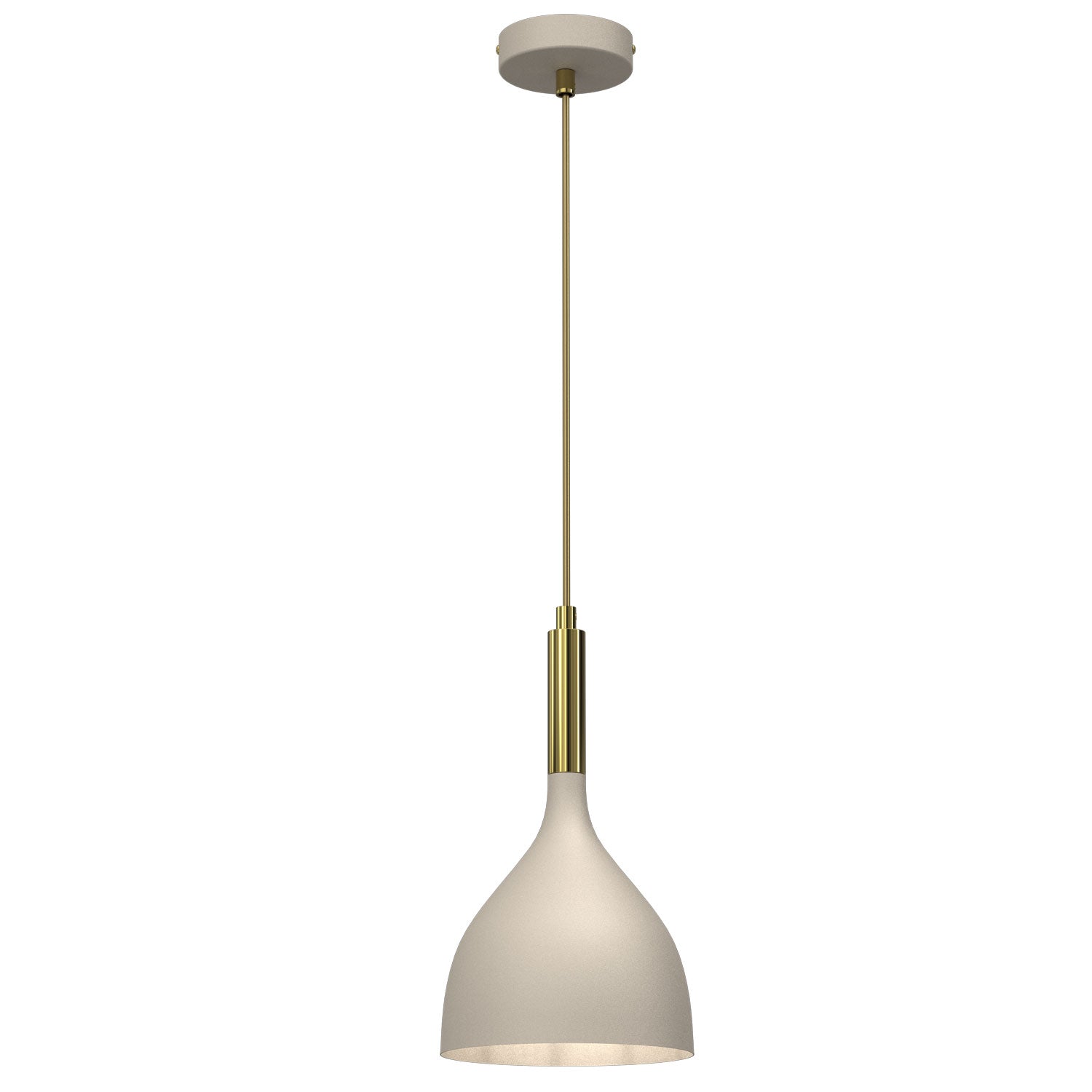 żyrandol Noak beige/shiny gold 1xE27